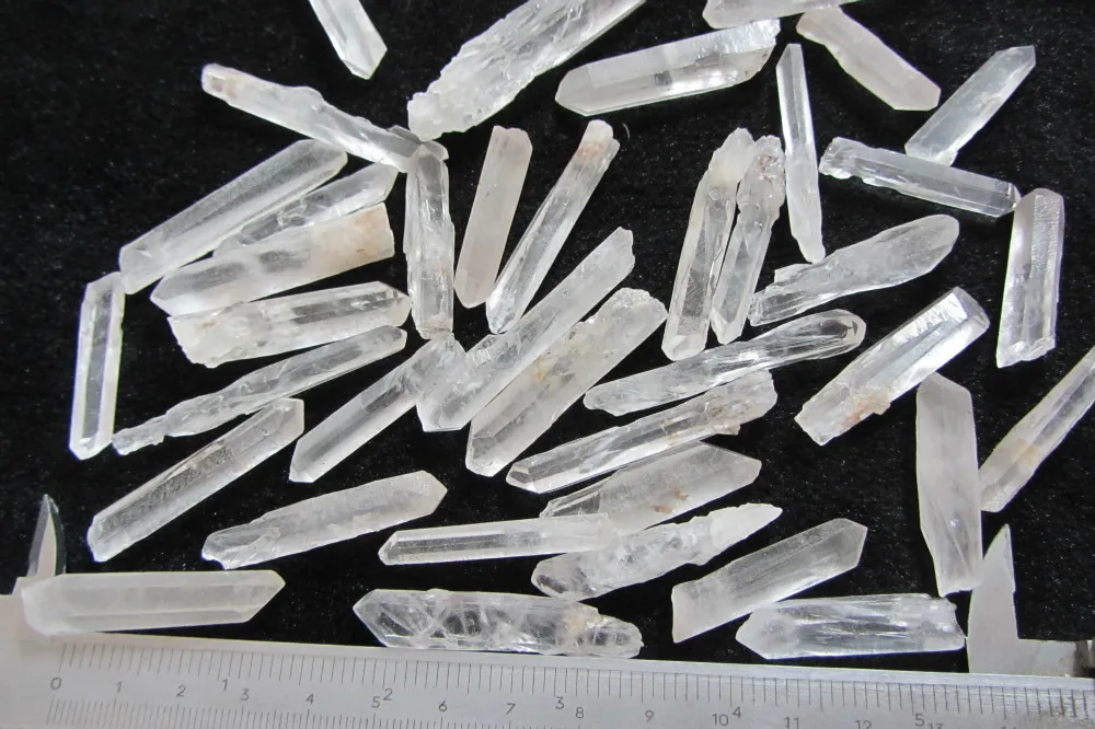 50-60pcs/lot    AA++ Clear NATURAL Lemurian Seed Quartz Crystal Points Specimen