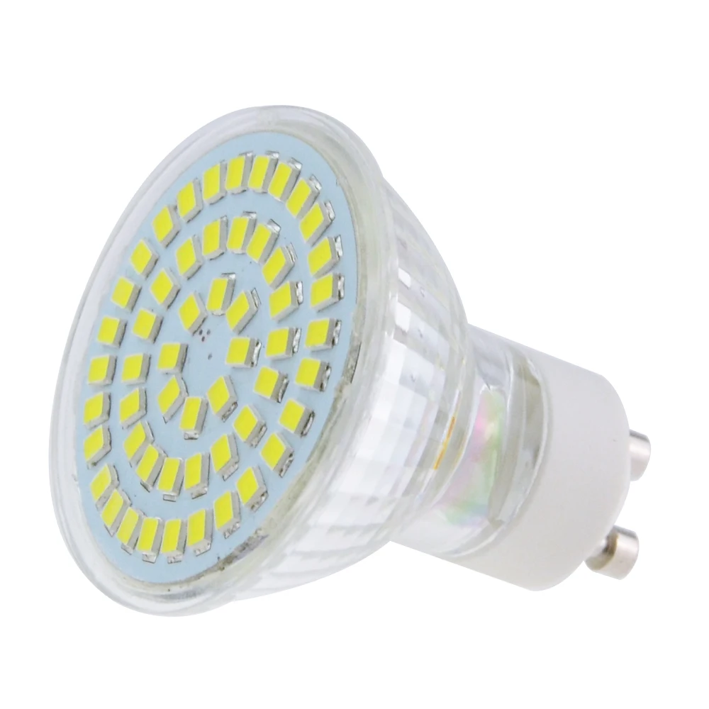 Стекло тела GU10 Светодиодный точечный светильник 36 светодиодный 54 72 s AC 220V лампа