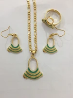handmade crystal bag pendan necklaces earrings gold color png jewellery set papua new guinea wedding party women girls gifts