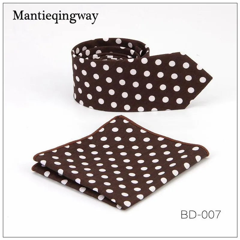 Mantieqingway Модный хлопковый Карманный платок в горошек с квадратным галстуком Hanky 6