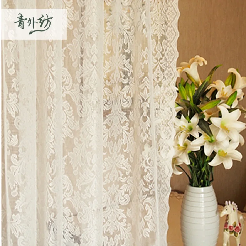 

Free shipping The Baroque style polyester lace French window bedroom kitchen curtains for living room bedroom drapes 145/290*260