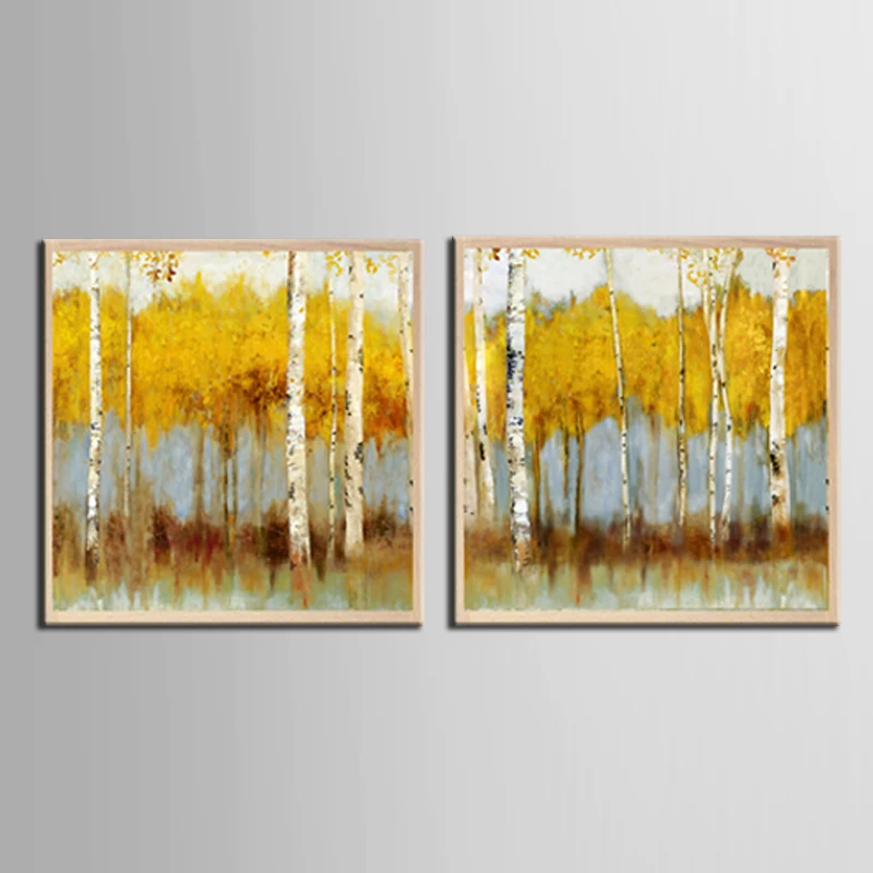 

Framed Landscape tree series Painting Canvas Wall Art Picture Home Decoration Living Room Canvas Print Modern Painting