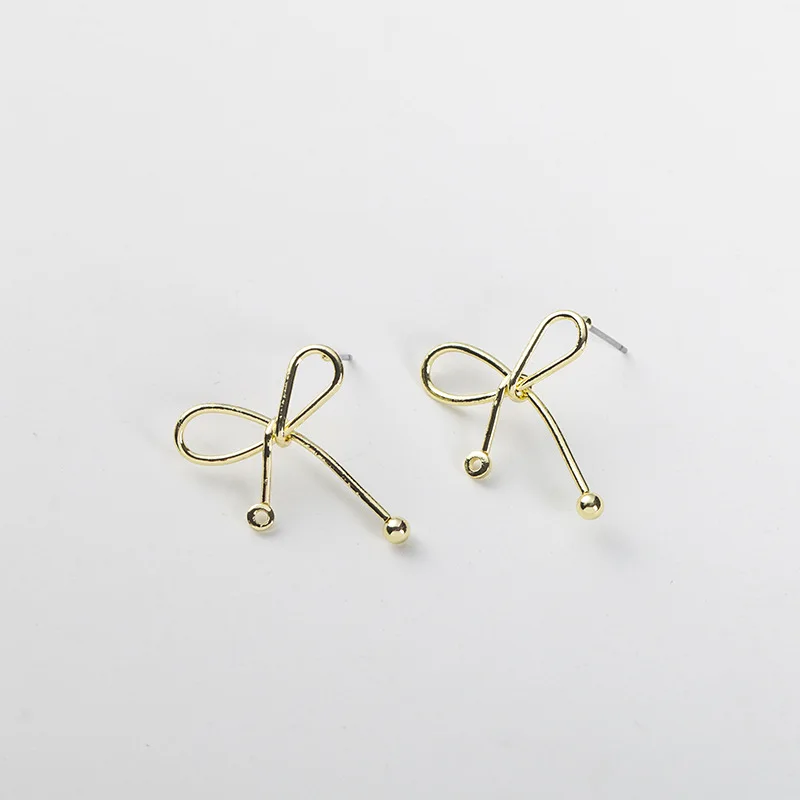 10 шт./компл. Корея Бант Серьги Ювелирные аксессуары сплав цинка золотые серьги