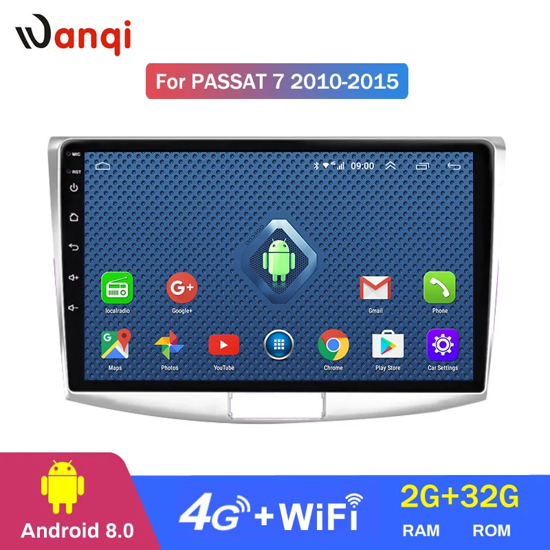 4G Lte все нетком автомобильный Радио Мультимедиа Видео плеер навигация gps Android 8,0 для Volkswagen passat 7 B7 2010