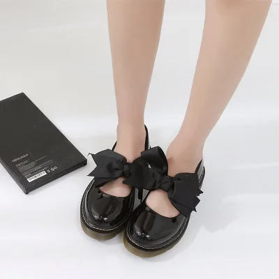 Для женщин женские туфли лодочки Мэри Джейн с бантом бабочкой Милая женская