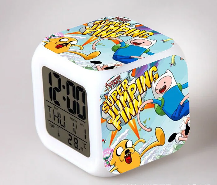 21 Горячая мультфильм reloj Цифровой де led Цвет ido 7 цветов флэш меняющие игрушки Детский будильник спальня ночные световые часы - Цвет: 21