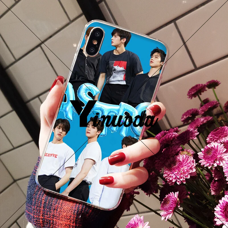 Yinuoda KPOP ASTRO K POP в форме сердца Новое поступление Прозрачный чехол для мобильного