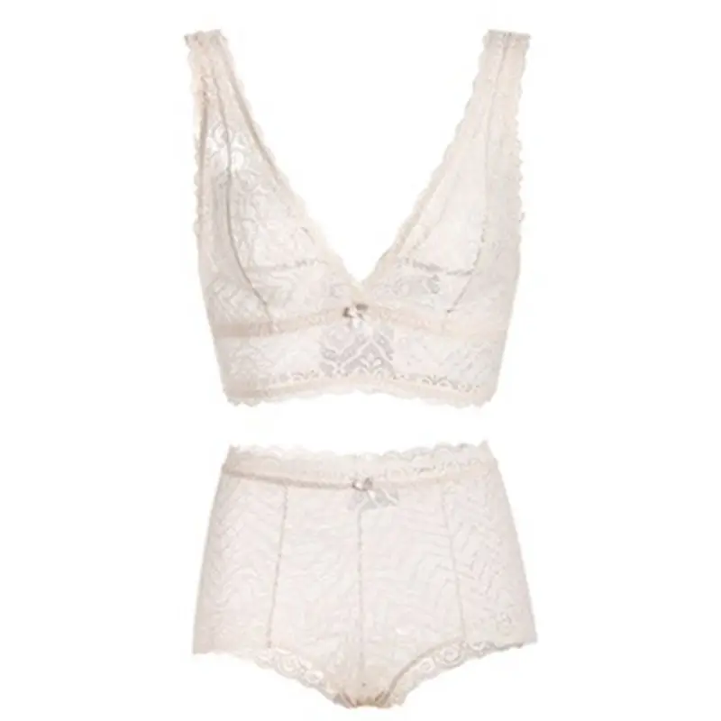 Lala персик комплект с бюстгальтером push чашки и низкая линия bralette белье