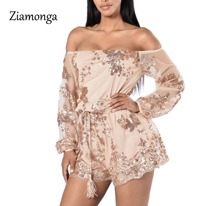 Элегантный женский комбинезон Ziamonga сексуальное боди 2017 комбинезоны с золотыми