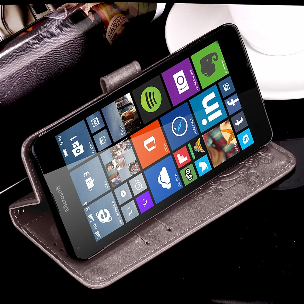 For Microsoft Nokia Lumia 640 Case Fashion Luxury Card Holder Wallet PU Leather Flip N640 Cover Capa |