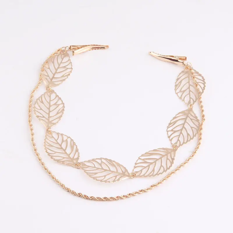 Женский аксессуар для волос с цепочкой и кисточкой|head chain|leaf headclip women |
