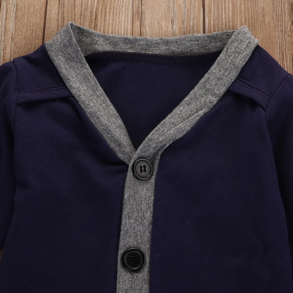 Комплекты одежды для новорожденных мальчиков и девочек боди с длинными рукавами