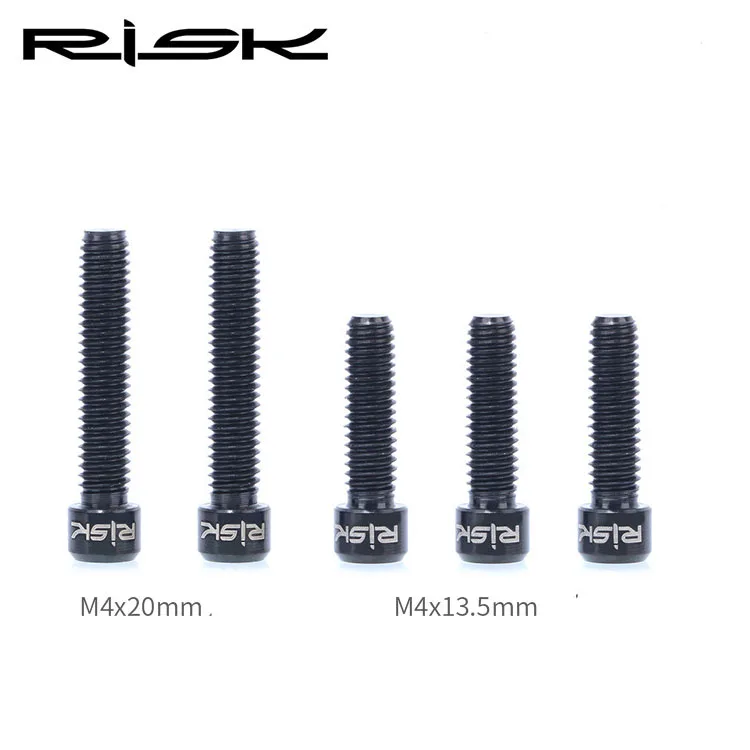 Ultralight Bike M4x13.5mm 20mm Titanium Ti Socket Head Bolts Allen Hex Screw For Front /Rear Derailleur H/L Thumb Shifter Bolts