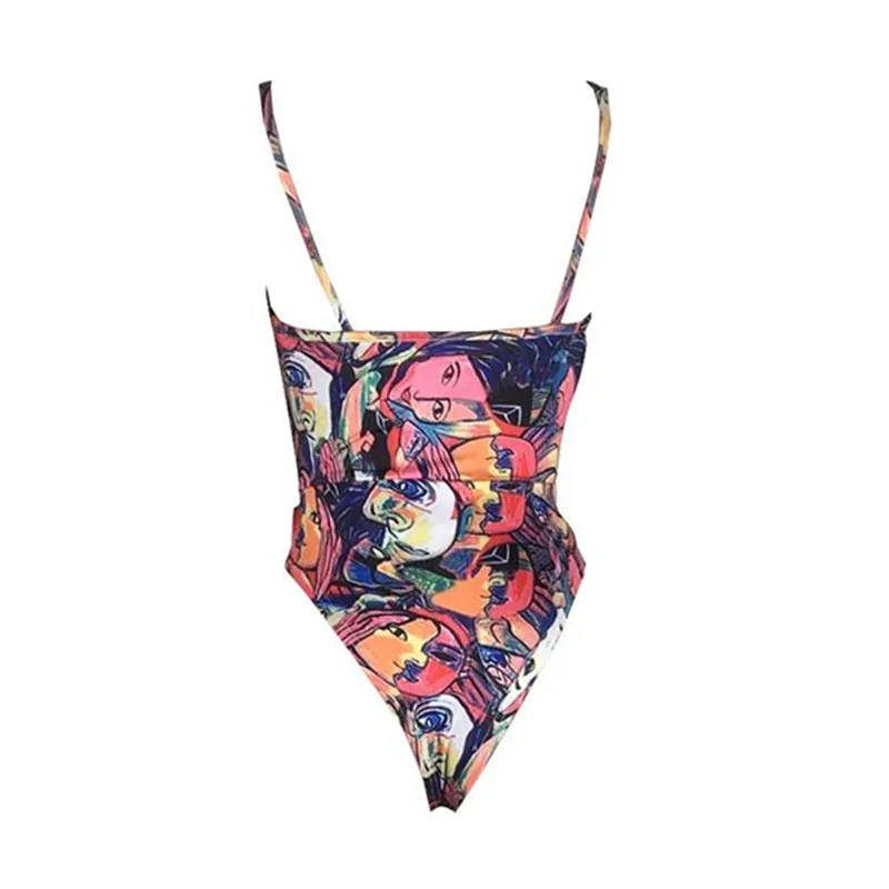 Новинка 2019 года Европейский и американский женский купальник с принтом высокая
