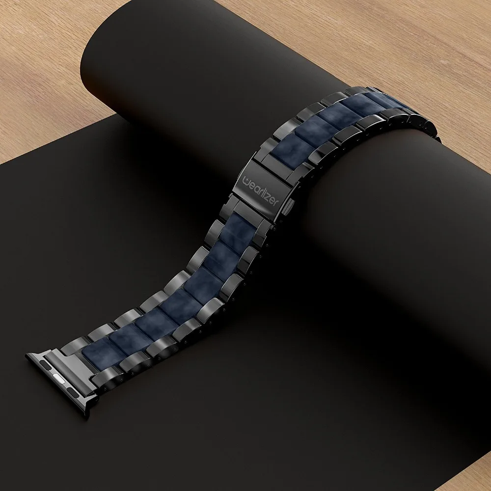 Ремешок Wearlizer для Apple Watch 38 мм 40 мм 42 мм 44 мм iWatch металлический сменный ремешок из нержавеющей стали для Apple Watch Series 5 4 3 2 1