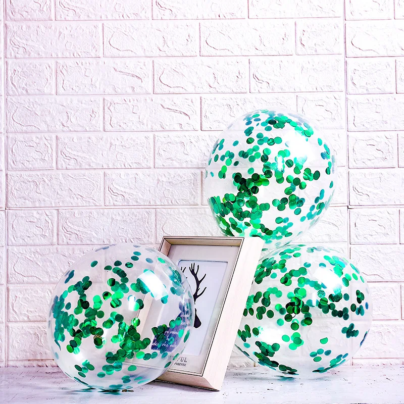 5 шт./партия 12 дюймов воздушные шары конфетти прозрачные баллоны вечерние