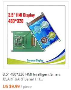 2," 320*240 HMI умный USART UART серийный TFT lcd модуль дисплей Панель для Arduino без сенсорной панели