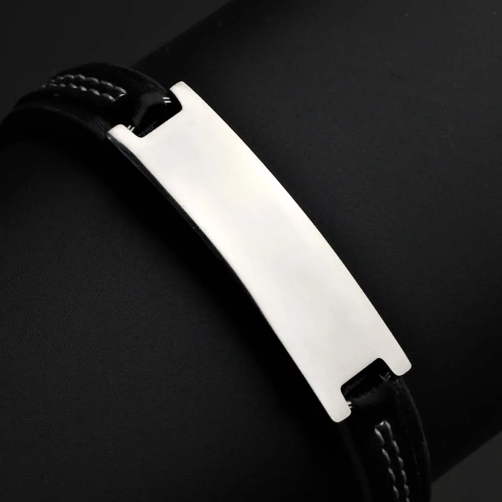 2018 LiuJun Silicone Men's Bracelets Unique Cutting Smooth Design Adjustable solid Stainless Steel Jewelry Accessories bileklik |