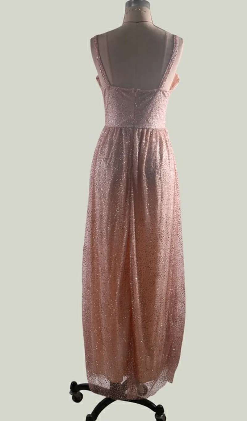 

Women Summer Sexy Spaghetti Strap Sequined Long Dress for Women Robe Femme Elegant Strapless Evening Party Dresses Vestidos