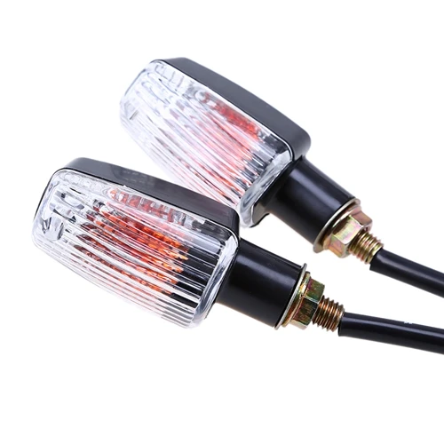 White Lens Black Posbay мотоцикл поворотники светильник индикатор светодиодный мигалка для Honda Suzuki Harley Kawasaki Moto мигалка светильник s - Цвет: White Lens Black