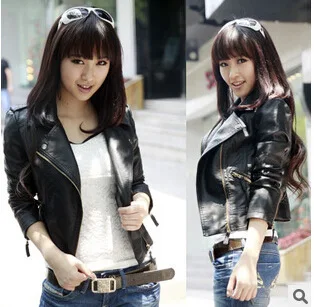2015 New Short PU Leather Jacket Women Black Plus Size Coat Fashion z2|jacket wedding|jacket accessoriesjacket everlast |
