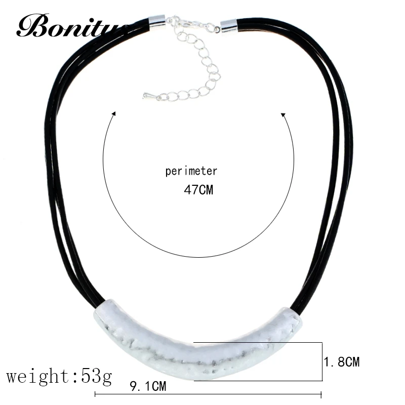 [Bonitus Jewelry Store]New Arrival fashion statement necklace choker leather women jewelry or girl HOT 06N3287 | Украшения и