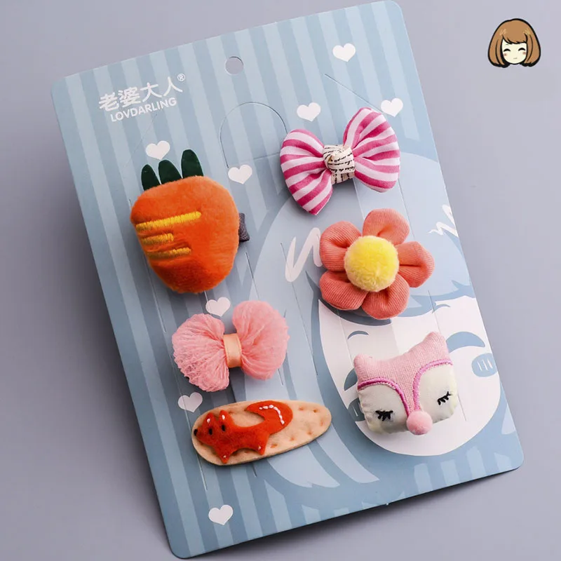 6 шт. детские заколки для волос с бантом|grip grip|grips hairgrip clip |