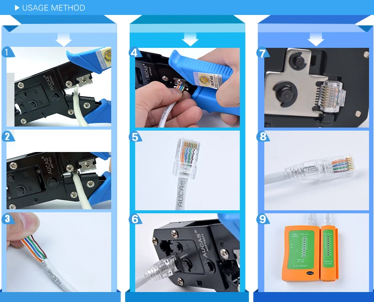 Высокое качество Cat6 Cat5 RJ45 обжимной инструмент набор сетевой кабель обжимные плоскогубцы сетевой lan набор инструментов