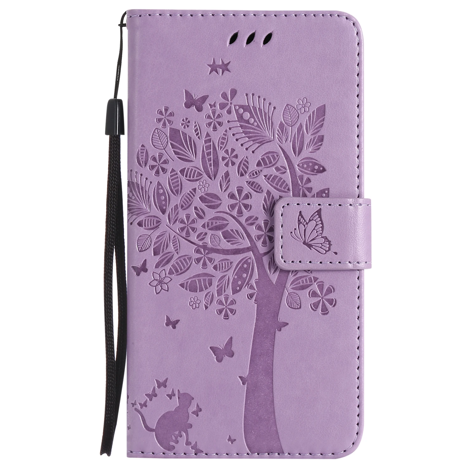 Light Purple Чехол для Huawei Honor 6a DLI-TL20 DLI-L22 DLI-L42 бумажник флип-чехол из искусственной кожи для телефона чехол для Huawei Honor 6 A A6 DLI-AL10 сумка - Цвет: Light Purple