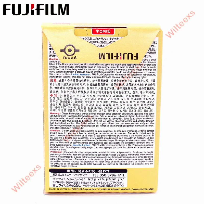 Оригинал Fujifilm Fuji Instax Mini 8 Желтый Миньон пленка 10 листов для 7 9 50 s 90 25 Share SP 1 2