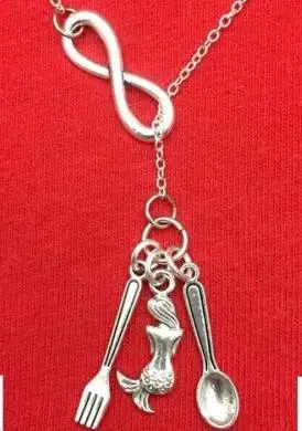 Винтажное серебряное ожерелье чокер с подвеской в виде русалки|pendant jewelry|jewelry