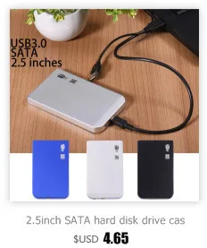 2,5 дюймов USB3.0 SDD/HDD алюминиевый сплав SATA3.0 внешний корпус жесткого диска Поддержка максимум 3 ТБ UASP протокол Disco Duro