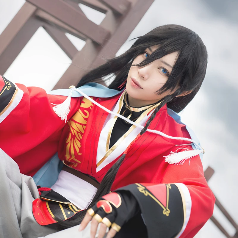 Игра Touken Ranbu Online izuminoki Kanesada косплей костюм полный набор Самурайские Кимоно костюмы Хэллоуин Карнавальный Костюм
