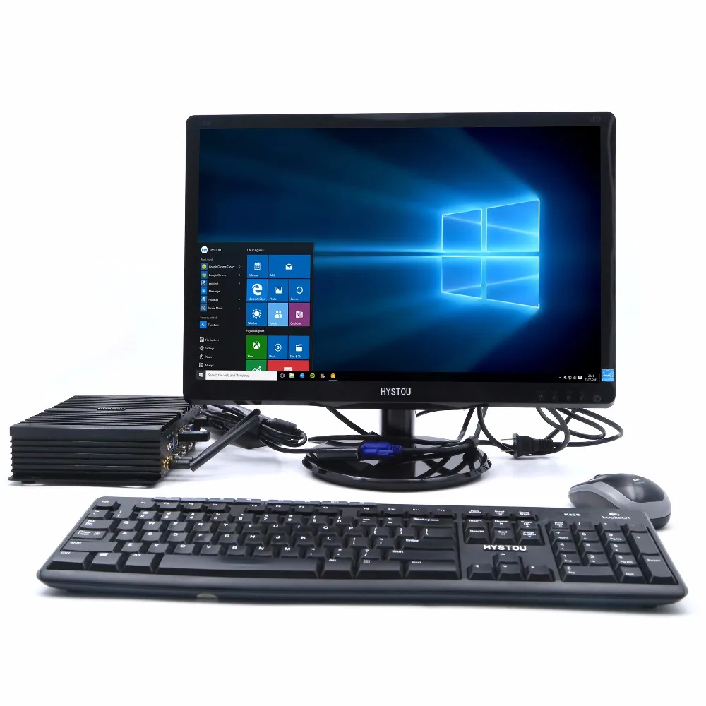 Безвентиляторный промышленный ПК Kaby Lake Intel Core i5 7200u 4K HTPC HD Graphics 620 микро компьютер