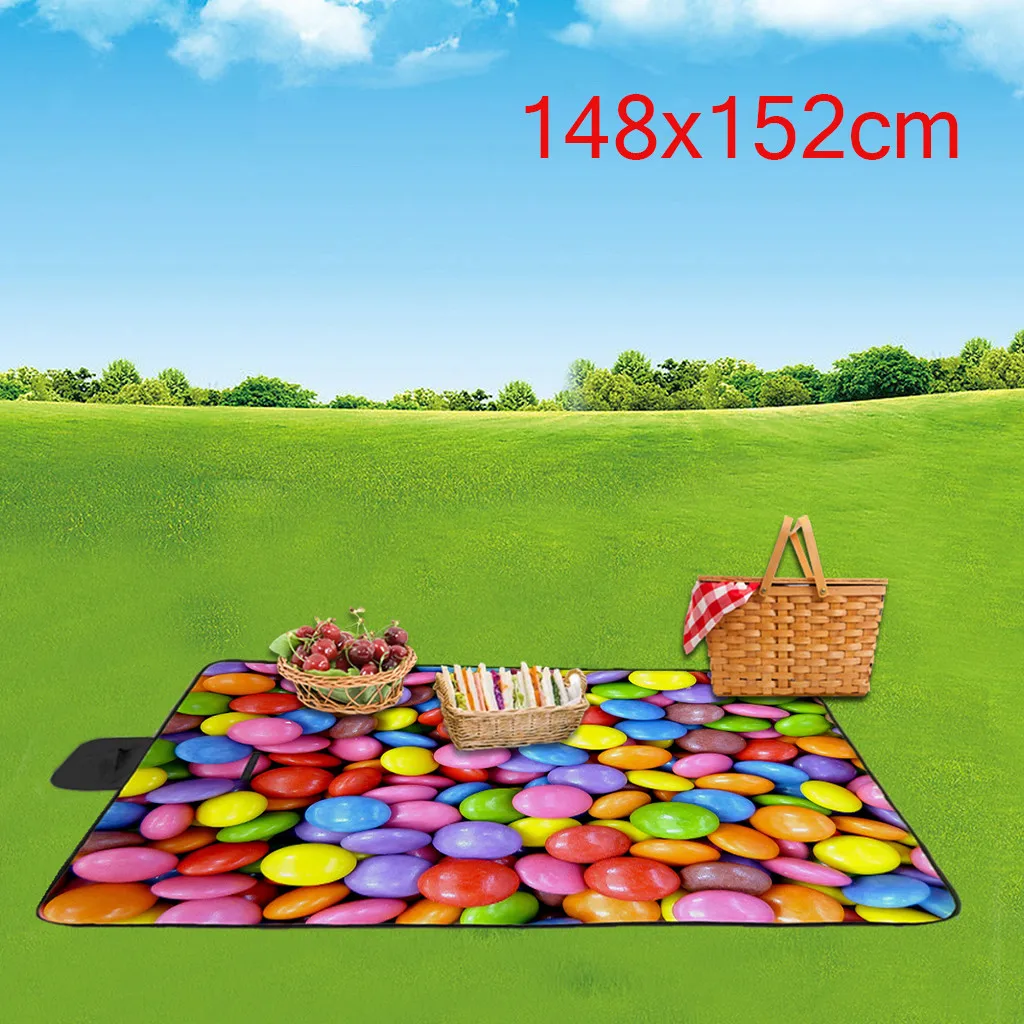 Коврик для пикника открытого воздуха с ручкой 3d-цифровая печать полностью