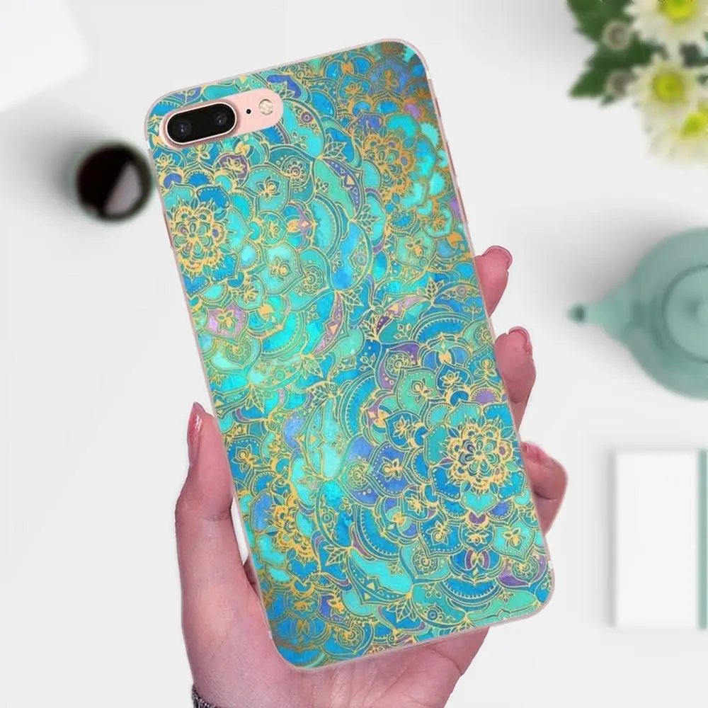 Чехол для Galaxy J1 J2 J3 J330 J4 J5 J6 J7 J730 J8 2015 2016 2017 2018 mini Pro Mandala Sun Flower Datura Ретро Флора