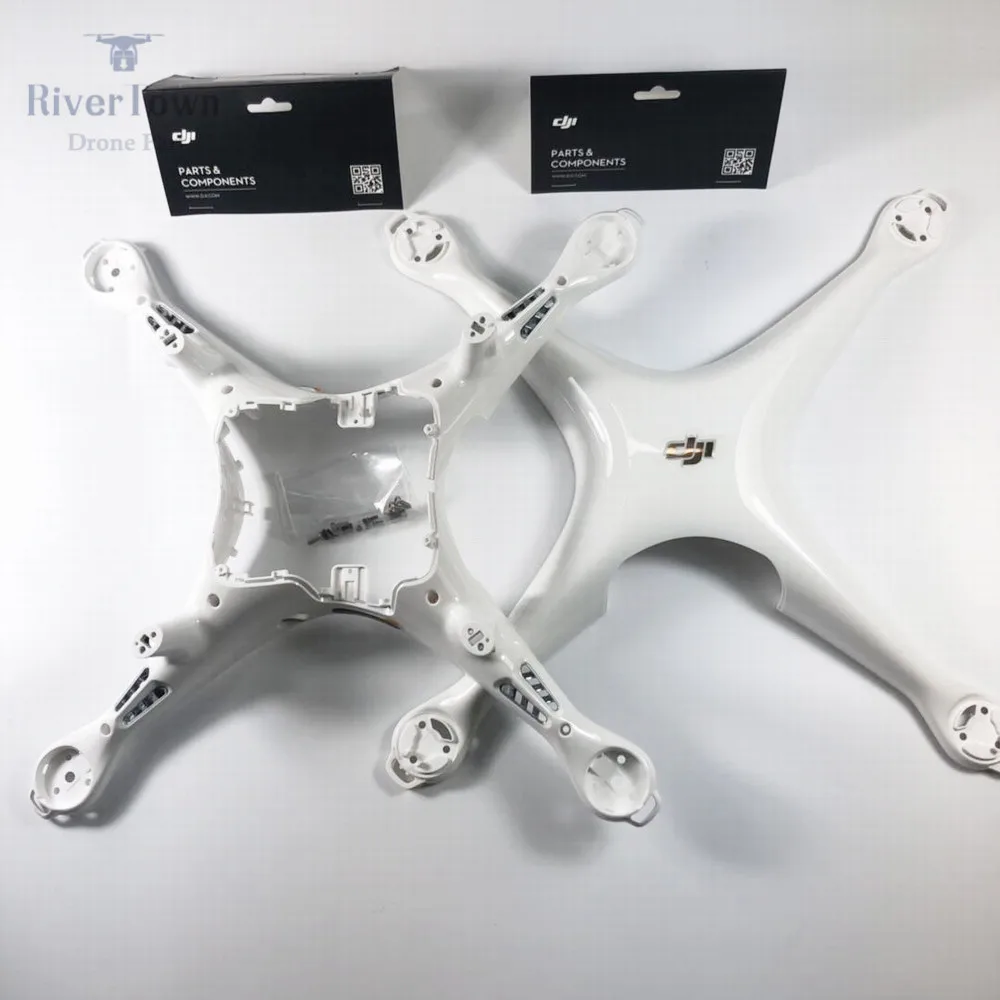 upper and bottom Подлинная DJI Phantom 4 Pro V2.0 часть корпуса Верхняя Нижняя крышка шасси с компасом для DJI Дрон запасные части - Цвет: upper and bottom