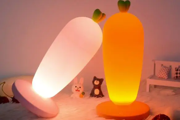 Новый USB курица морковь светодиодный ночник сенсорный выключатель Сенсорная