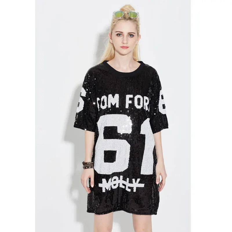 2018 Летний стиль Женская футболка с блестками женская круглым вырезом