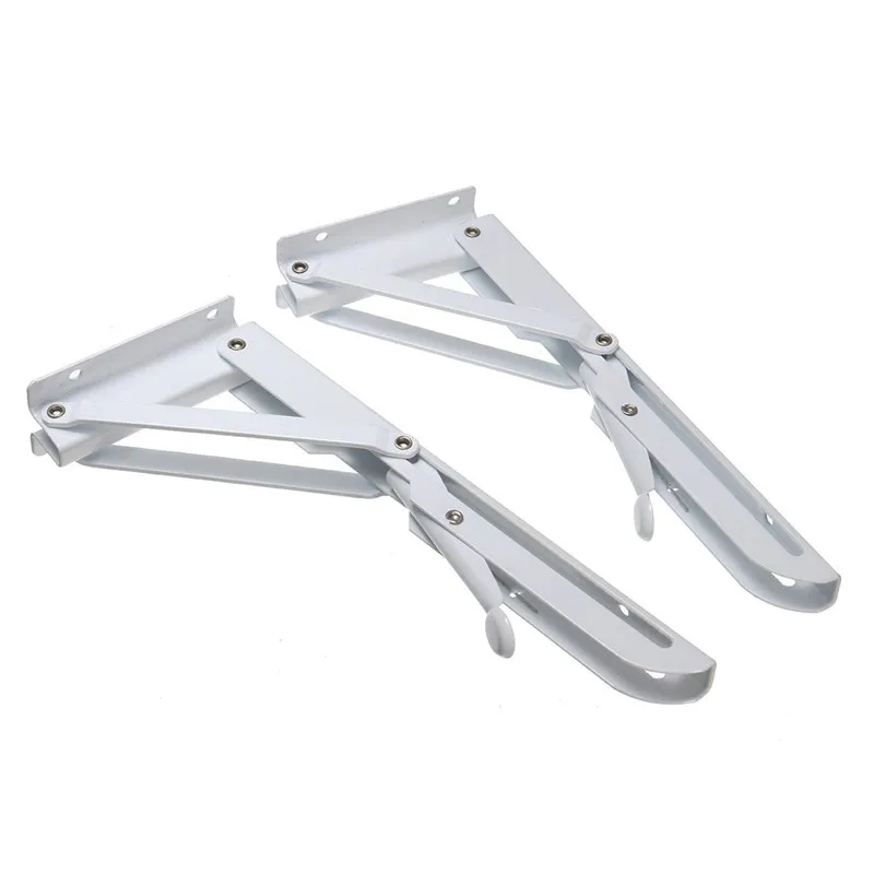 2Pcs/set Triangular Folding Bracket Metal Release Catch Support Bench Table Shelf Home Wall bracket |