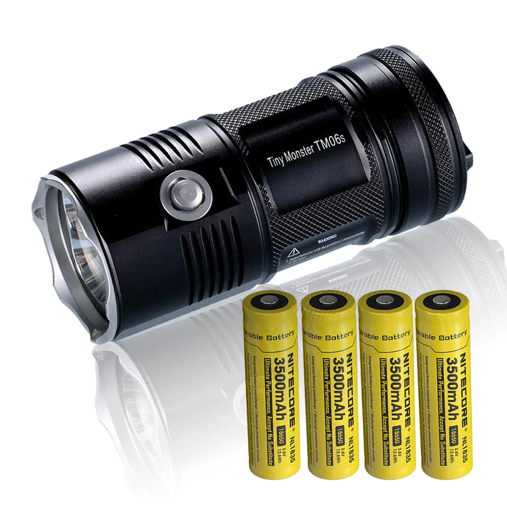 Фонарик NITECORE TM06S 4 * CREE XM L2 U3 макс. 4000 люмен расстояние луча 359 м фонарь фонарик с 4*18650