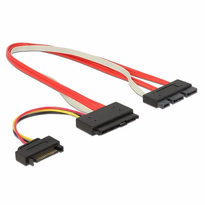 _ Raid SATA 3 2 Express 18pin (7 + 7 4) & 15Pin Power to SFF 8639 SAS 29pin Data кабель 30 см 1 фут 0 м|Компьютерные