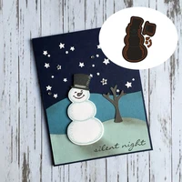 cute snowman carbon steel cutting dies stencil craft for diy creative scrapbook cut stamps dies embossing paper hand craft