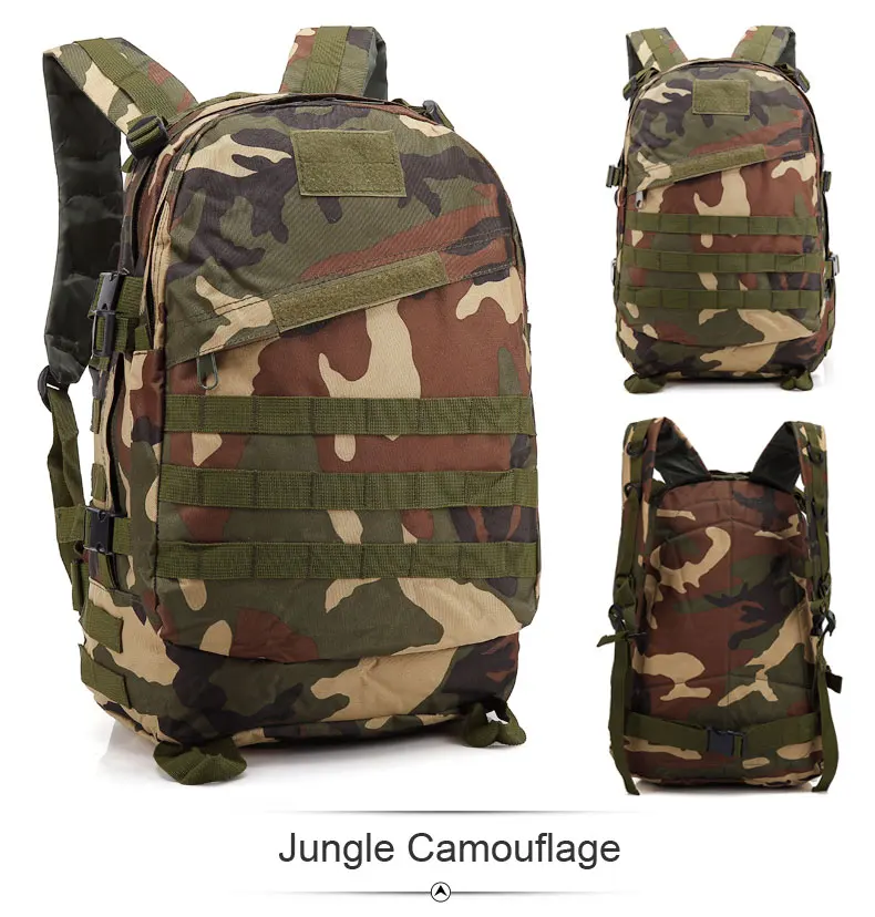 Jungle Camouflage 40л военный тактический рюкзак водонепроницаемый износостойкий открытый охотничий рюкзак походные рюкзаки камуфляжный рюкзак походные сумки - Цвет: Jungle Camouflage