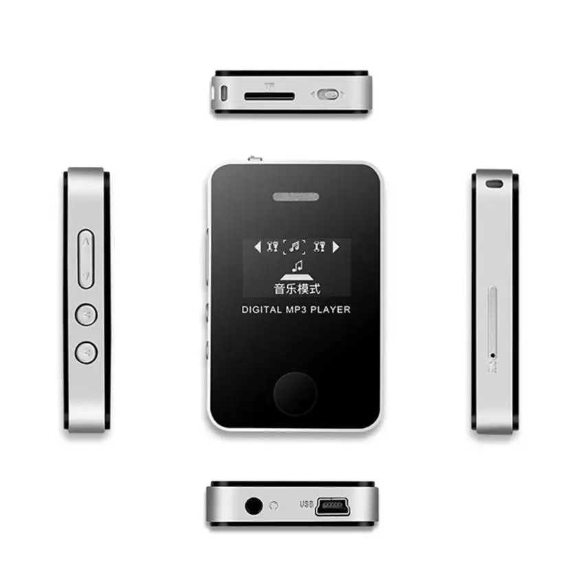 Простой музыкальный мини плеер Overmal с USB MP3 ЖК экран поддержка карт Micro SD и TF на 16 ГБ