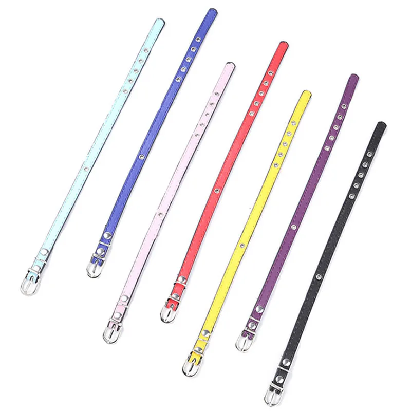 Ошейник из мягкой кожи для питомцев кошек маленьких животных Ошейники Для