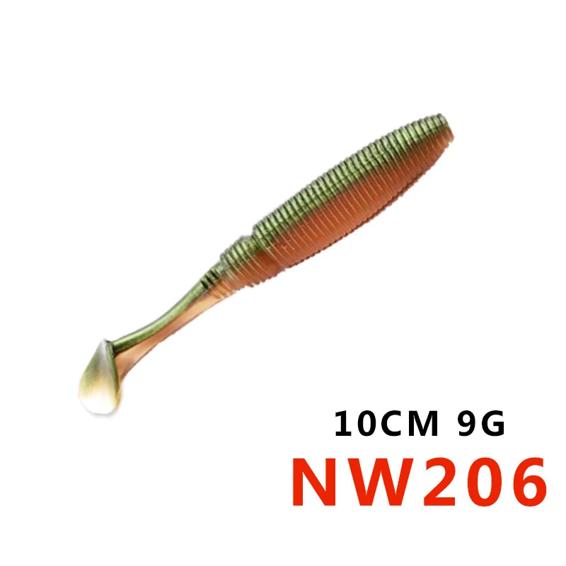 Noeby бренд SW5019S 8,5 см 10 см товар мягкие пластиковые приманки Искусственные lurefor для рыбалки от hunthouse - Цвет: 100mm9gNW206