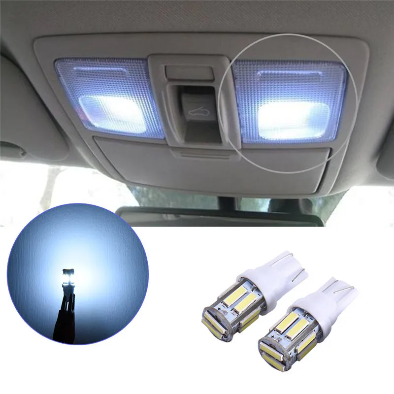 1 шт. супер яркий T10 W5W водить автомобиль 10 SMD 7020 LED 194 10Led инструмент Лампы для
