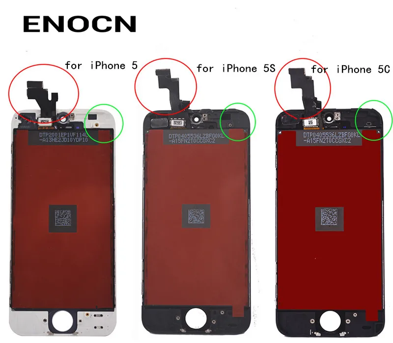 Сенсорный ЖК экран ENOCN класса AAA +++ для iPhone 5 5C 100% новый дисплей + закаленное стекло