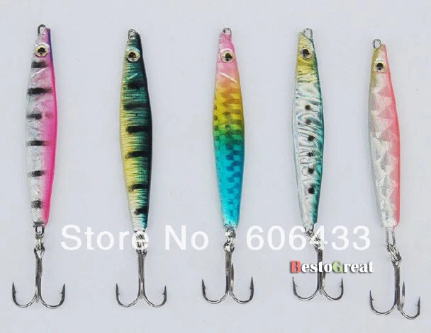 

5PCS Fishing Lure VIB Jigbait Treble Hook Spinner baits 14g